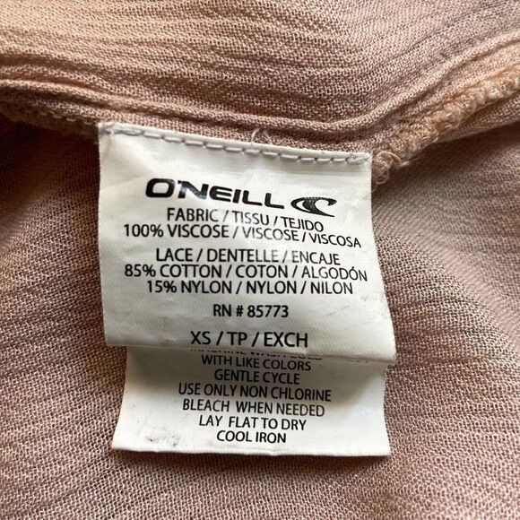 O’Neill Tunic Blouse Scoop Neck Long Sleeve XS - Picture 2 of 8